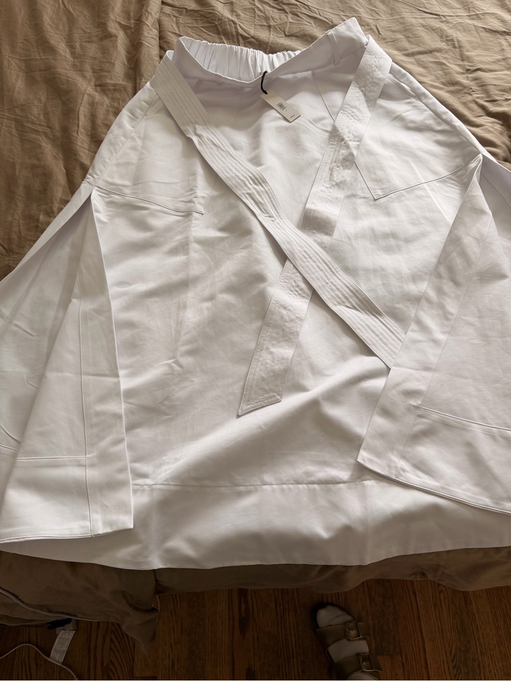 Banana Republic White Elastic-Waist Skirt